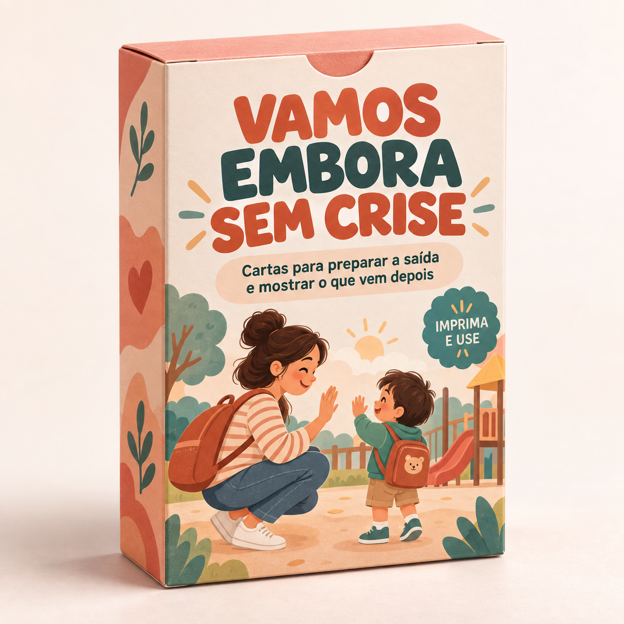 Mockup do baralho Vamos Embora Sem Crise