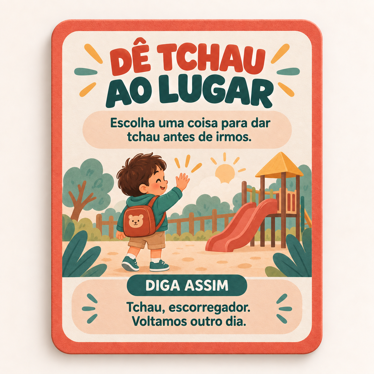 Carta dê tchau ao lugar