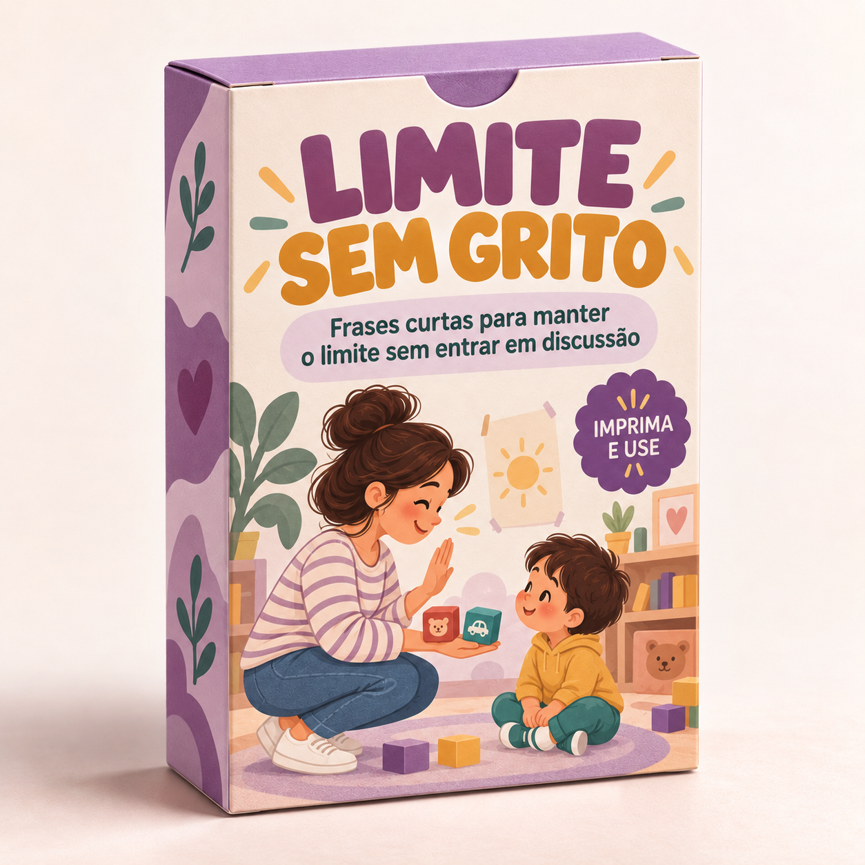 Mockup do baralho Limite Sem Grito