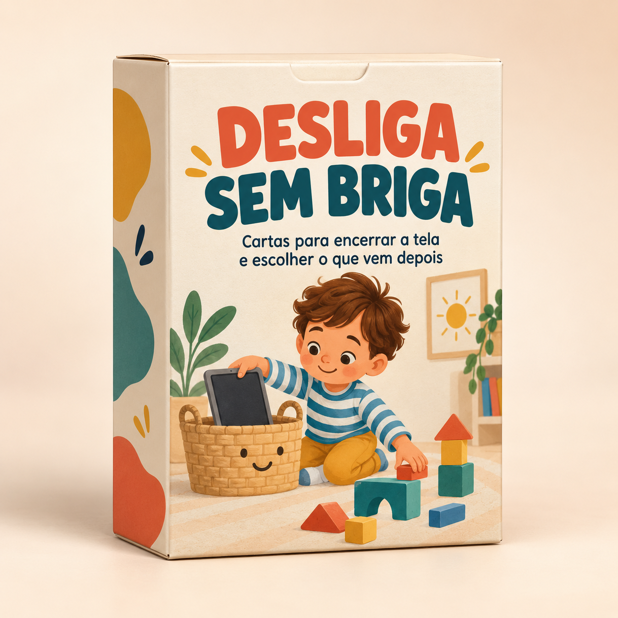 Mockup do baralho Desliga Sem Briga