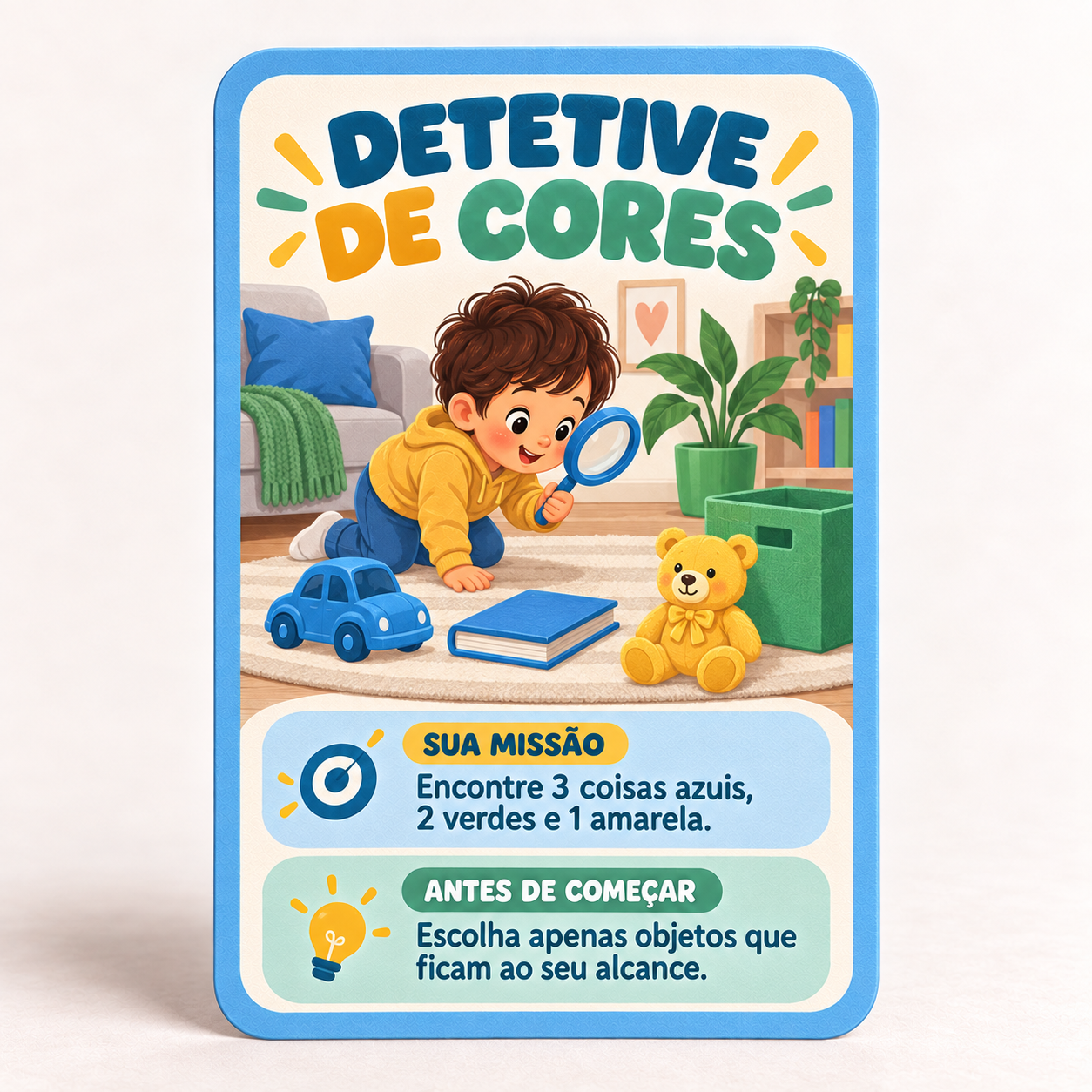 Carta detetive de cores